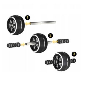 Pilvo raumenų treniruočių ratas + kelių atramos kilimėlis