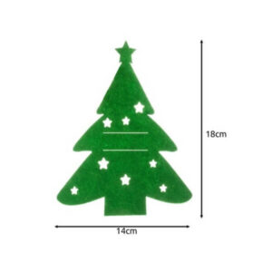 Felt Cutlery Bags – Christmas Tree Shaped, 12 pcs. in a set!