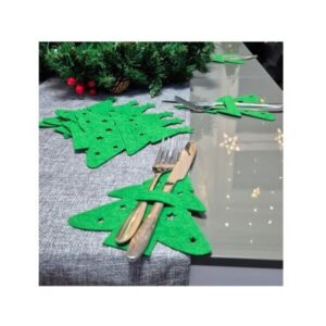 Veltinio stalo įrankių maišeliai – eglutės formos, 12 vnt. rinkinyje!