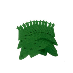 Felt Cutlery Bags – Christmas Tree Shaped, 12 pcs. in a set!