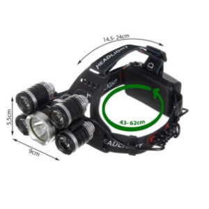 Priekinis žibintas 5 x LED Cree T6 – galingas apšvietimas bet kokiai situacijai!