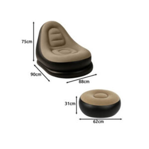 Täispuhutav tool koos jalatoega