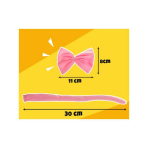 Rozā kaķa kostīms meitenēm – 4-daļīgs komplekts