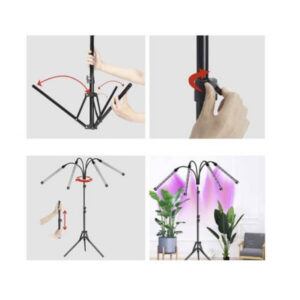 Taimelamp / Gardlov taimede kasvulamp statiiviga – 4 LED-paneeli, taimer ja kaugjuhtimispult!