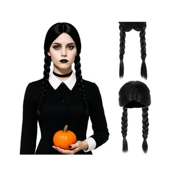 Long womens wig braids Soulima Parūka ar divām gatavām bizēm