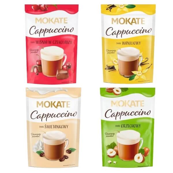 Mokate Cappuccino – nelja maitsega kohvinaudingute komplekt Mokate Cappuccino – nelja maitsega kohvinaudingute komplekt