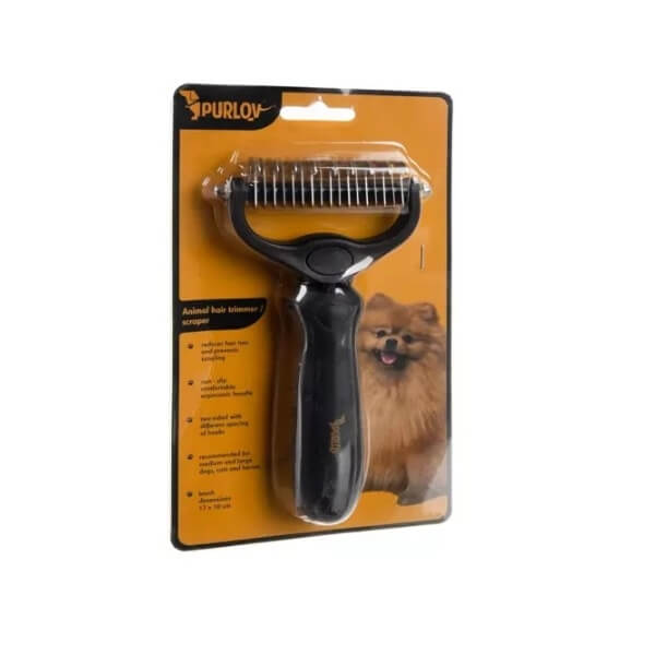Purlov Trimmer Comb www Purlov universaali trimmeri-kampa koirille ja kissoille