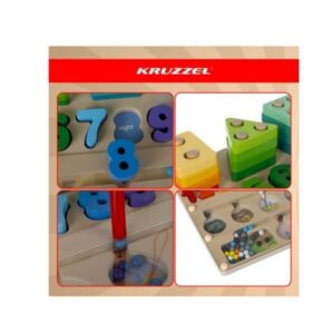 Montessori 3-in-1 Puidust Sorter – hariv mänguasi lastele