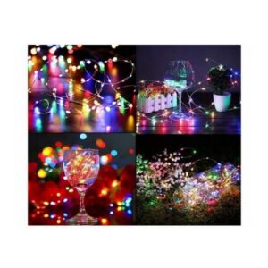 Рождественские / Новогодние LED-огни на батарейках 100 LED, многоцветные, 10 м