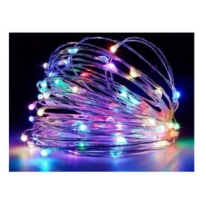 Patareidega LED-jõulutuled 100 LED-i, mitmevärviline, 10 m