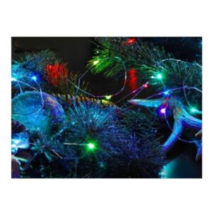 Рождественские / Новогодние LED-огни на батарейках 100 LED, многоцветные, 10 м
