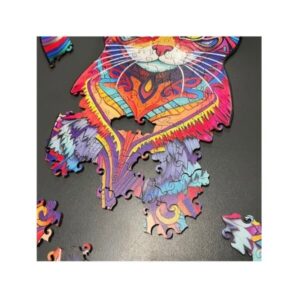 Koka kaķu puzle – 130 detaļas, ideāla dāvanu ideja!