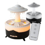 UFO-kujuline õhuniisutaja ja lõhnadiffuuser LED-valgustuse ja puldiga