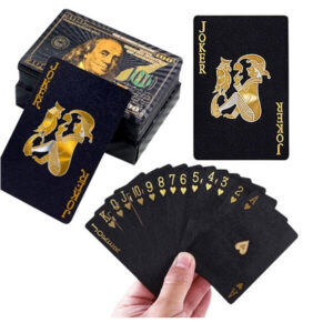Mustad plastikust mängukaardid – stiilsed, vastupidavad ja elegantse disainiga!