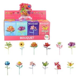 Konstruktor - Dekoratiivne lill ehitusklotsidest – (71–106 osa) 1 tk