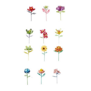 Konstruktor - Dekoratiivne lill ehitusklotsidest – (71–106 osa) 1 tk