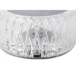 Crystal table lamp with white LED light (touch control, USB rechargeable)