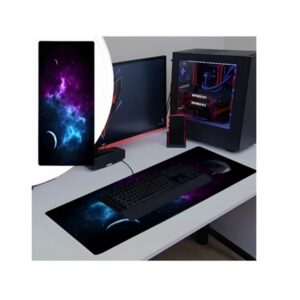 Hiire- ja klaviatuurimatt / hiirematt  XXL 80×30cm  – Kosmos & Tähed