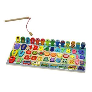 Educational wooden panel – sorting board, 59 parts