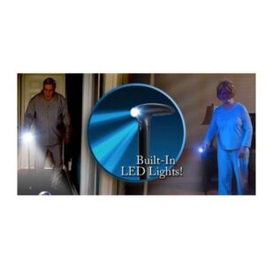 Taitettava kävelykeppi 6 LED-taskulampulla – turvallinen tuki jokaisella askeleella!