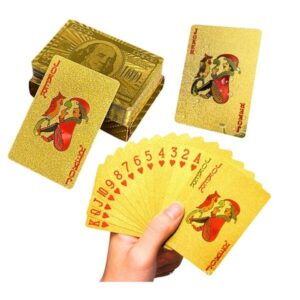 Kuldsed plastikust mängukaardid – stiilsed, vastupidavad ja erilise disainiga!