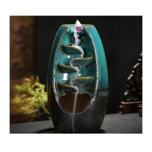 Keraaminen aromaterapian suitsukepidike – vesiputousmalli, 10 suitsuketta