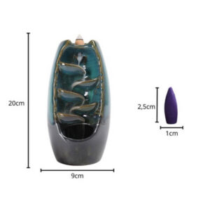 Керамическая аромалампа для благовоний – водопад, 10 палочек