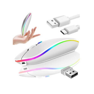 Slim 2.4 GHz Bluetooth juhtimisega optiline hiir – valge