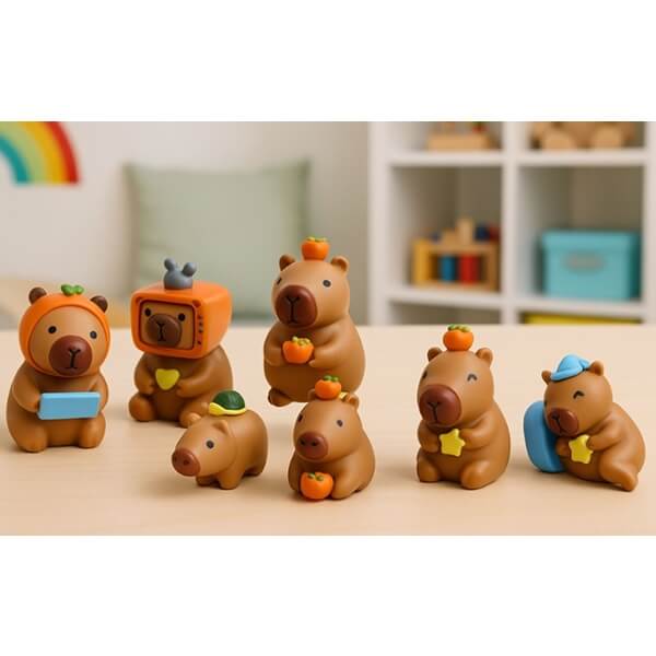 Surprise Capybara Figurine Toy Blind Box w 1 Pārsteiguma kapibaras figūriņa – blind box, kolekcionējama rotaļlieta 1 gab.