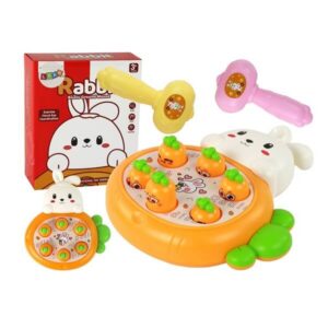 Whac-A-Mole stiilis “Pop-Up Porgandid” Mäng – Küüliku ja Haamritega