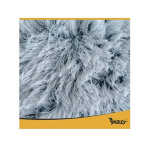 Plush Purlov cat/dog bed – soft, non-slip, and comfortable covered bed (44×38×6 cm)