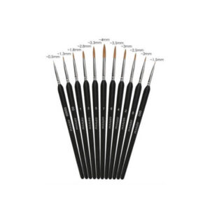 Maalipintslite komplekt 11 tk koos hoidjaga