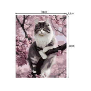 Maalimine numbrite järgi 40×50 cm - kass