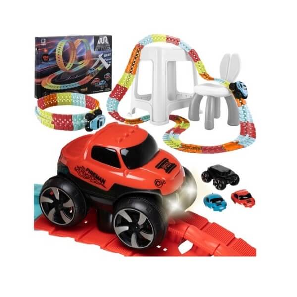 Race track 193 pieces Car 1 Võidusõiduraja komplekt – 193 osa + auto