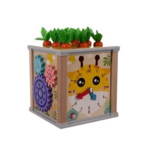 Kruzzel puinen opettava pelikuutio – lajittelija lapsille (5-in-1)