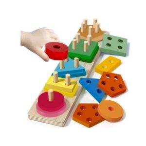 Wooden puzzle sorter for children