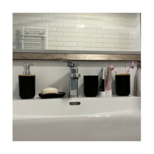 Vannitoa tarvikute komplekt Ruhhy – must, 6-osaline