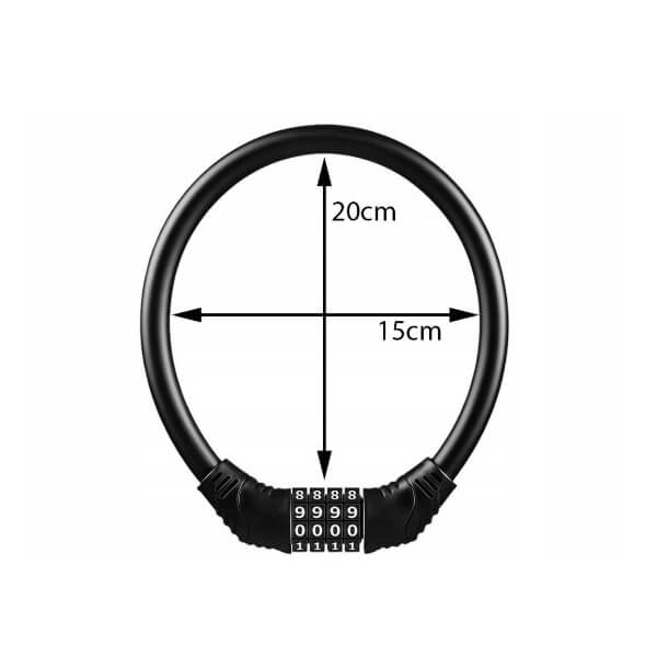 Bicycle lock cable code w1 1 Jalgrattalukk – koodiga