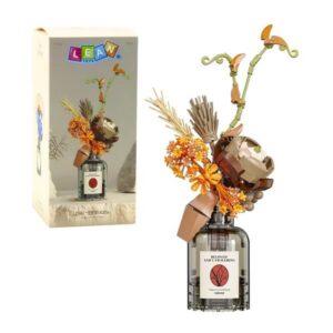 Konstruktor - Ehitusklotside komplekt – Sügisene lillekimp vaasis, beež ja pruun, 362 osa