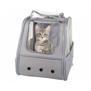 Mājdzīvnieku pārnēsāšanas mugursoma ar logu un ventilāciju