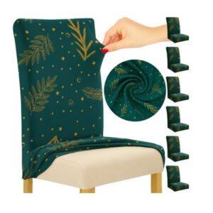RUHHY krēslu pārvalki 6 gab. — zaļi, universāli, elastīgi 65x35x40 cm