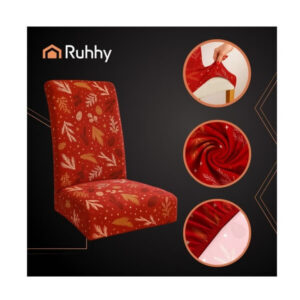 RUHHY tuolinpäälliset 6 kpl — punaiset, universaalit, joustavat 50x40x40 cm