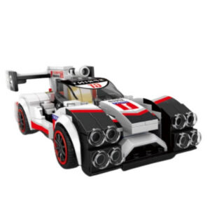 Konstruktor - Ehitusklotside komplekt – sportauto ja robot 2in1, valge, 341 osa