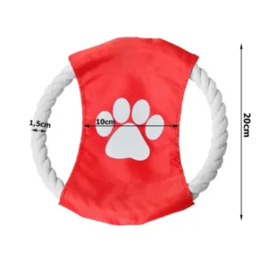 Dog Toy – Chew and Tug Frisbee with Rope