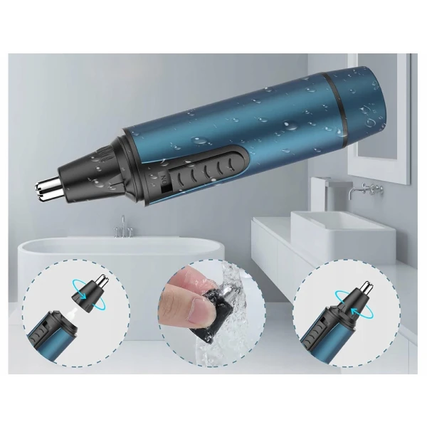 Ear nose trimmer ear hair remover eyebrow shaver 3in1 11x „3-in-1“ trimeris nosies, ausų ir antakių plaukeliams