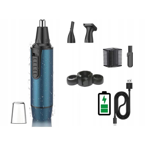 Ear nose trimmer ear hair remover eyebrow shaver 3in1 w2 11x „3-in-1“ trimeris nosies, ausų ir antakių plaukeliams