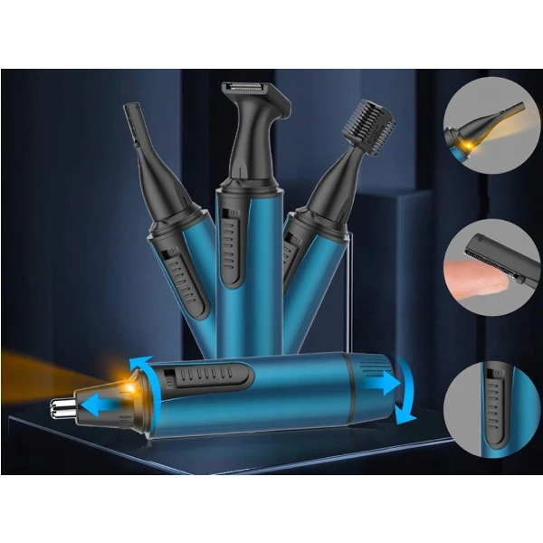 Ear nose trimmer ear hair remover eyebrow shaver 3in1 w3 11x „3-in-1“ trimeris nosies, ausų ir antakių plaukeliams