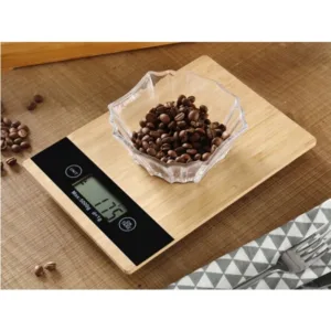 Elektroninen bambu-keittiövaaka LCD-näytöllä, jopa 5 kg