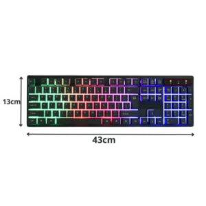 Pilno dydžio žaidimų klaviatūra su LED foniniu apšvietimu