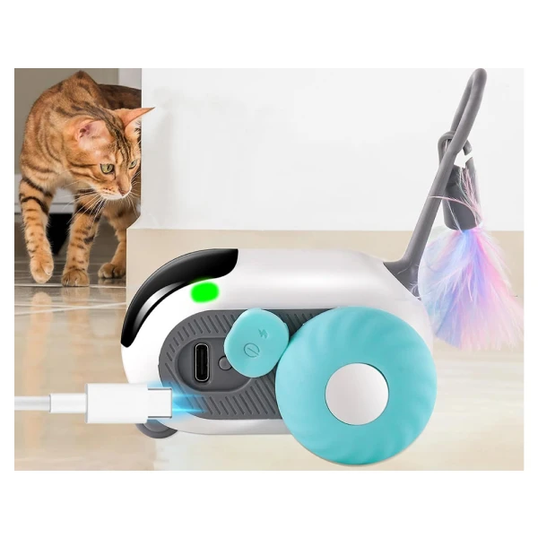 Interactive cat toy remote control w 41x Interactive Cat Toy – Remote Controlled, USB-C Charging